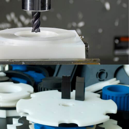 Piezas de polietileno mecanizadas por CNC