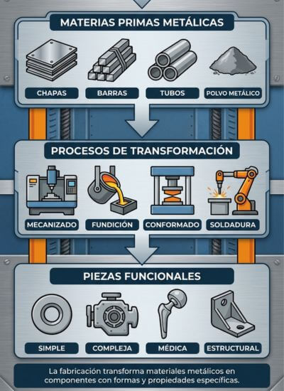 proceso de fabricacion de piezas metalicas